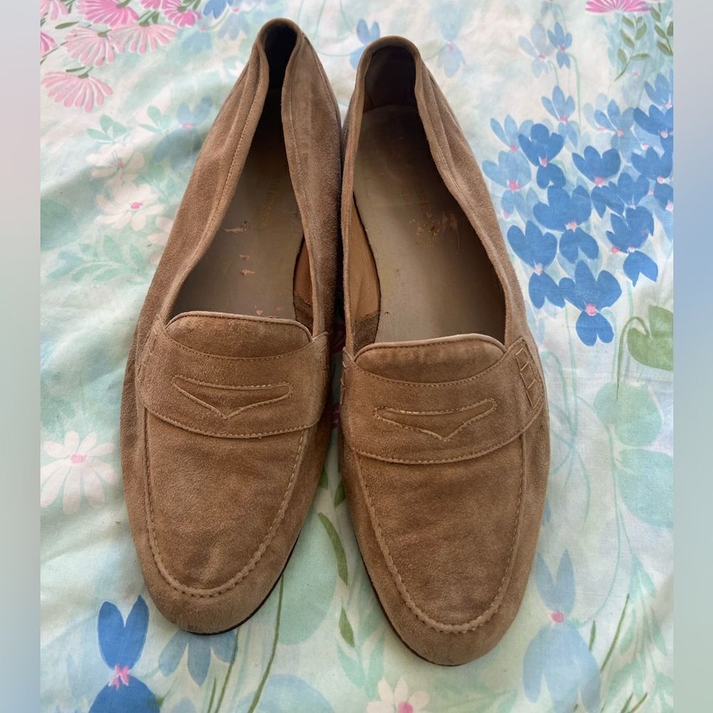 R. Martegani Suede Loafers Tan